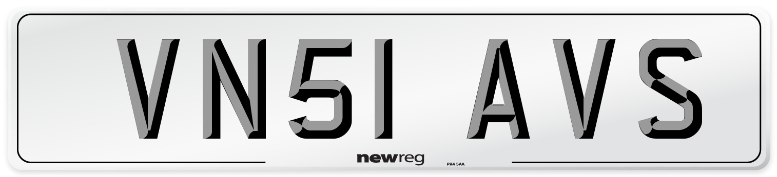 VN51 AVS Number Plate from New Reg